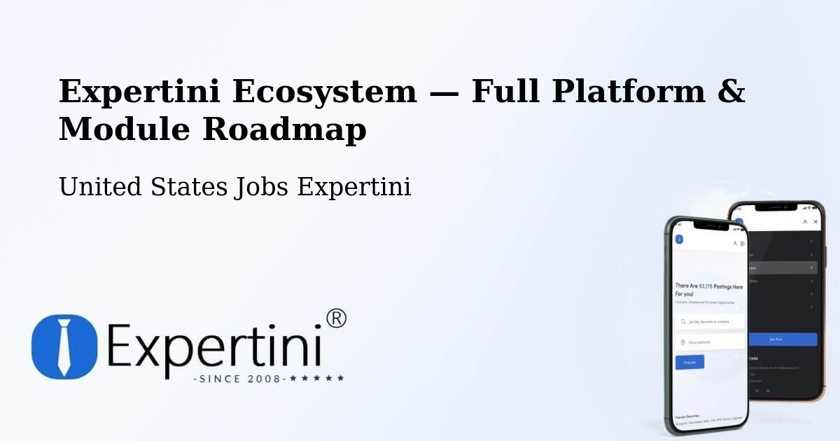 Expertini Ecosystem — Full Platform & Module Roadmap – Palmdale